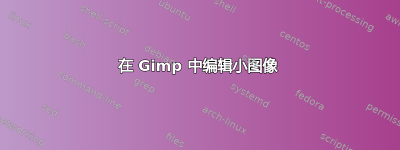 在 Gimp 中编辑小图像