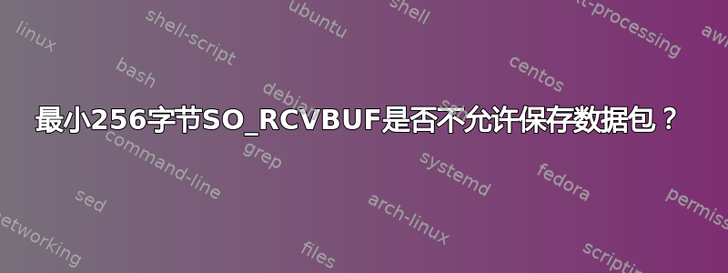 最小256字节SO_RCVBUF是否不允许保存数据包？