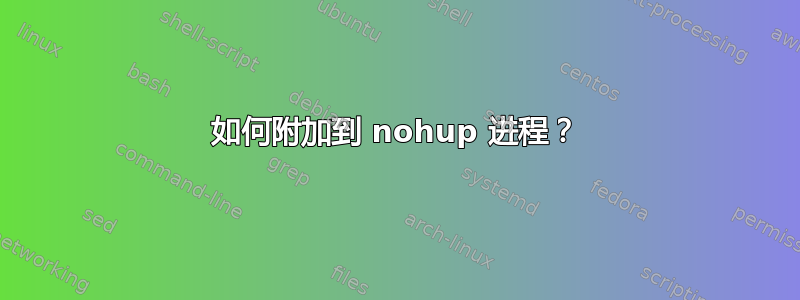 如何附加到 nohup 进程？