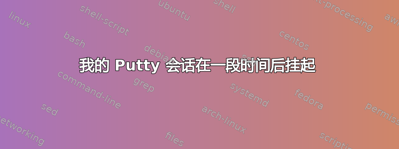 我的 Putty 会话在一段时间后挂起