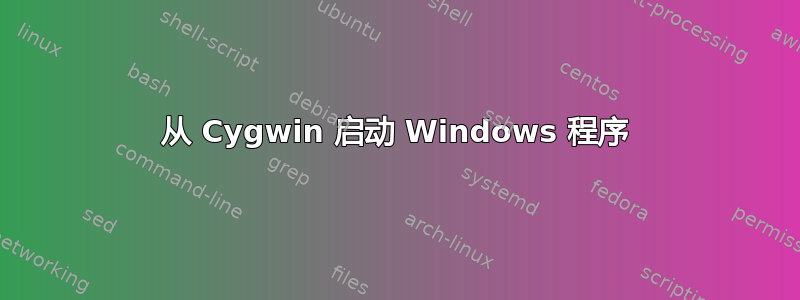 从 Cygwin 启动 Windows 程序