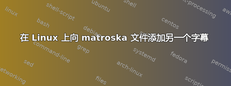 在 Linux 上向 matroska 文件添加另一个字幕