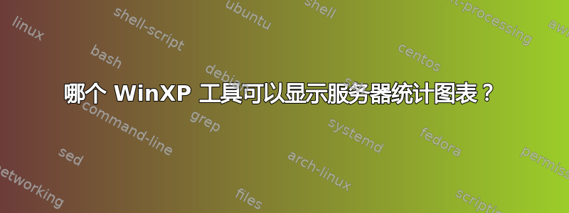 哪个 WinXP 工具可以显示服务器统计图表？