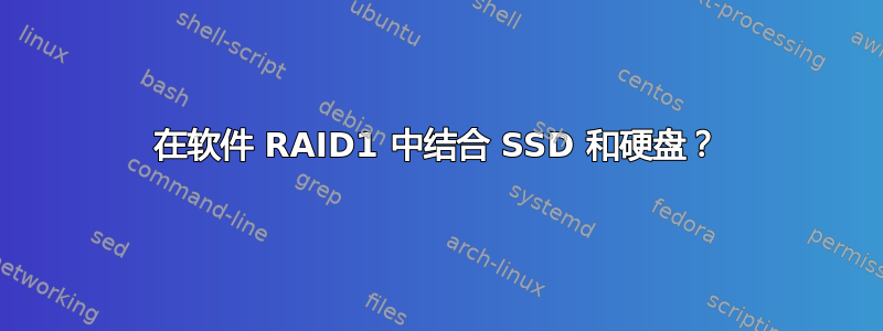 在软件 RAID1 中结合 SSD 和硬盘？