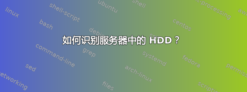 如何识别服务器中的 HDD？