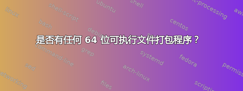 是否有任何 64 位可执行文件打包程序？ 