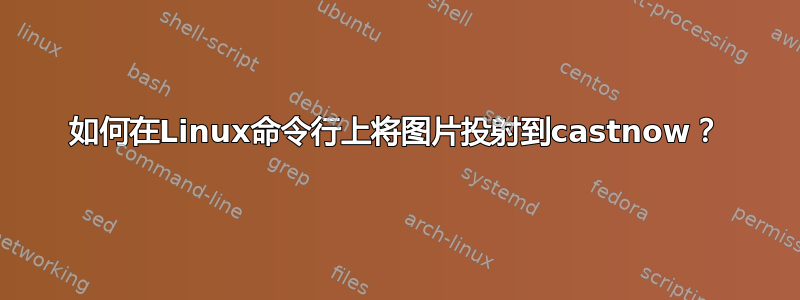 如何在Linux命令行上将图片投射到castnow？