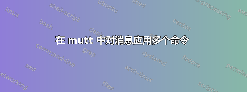 在 mutt 中对消息应用多个命令