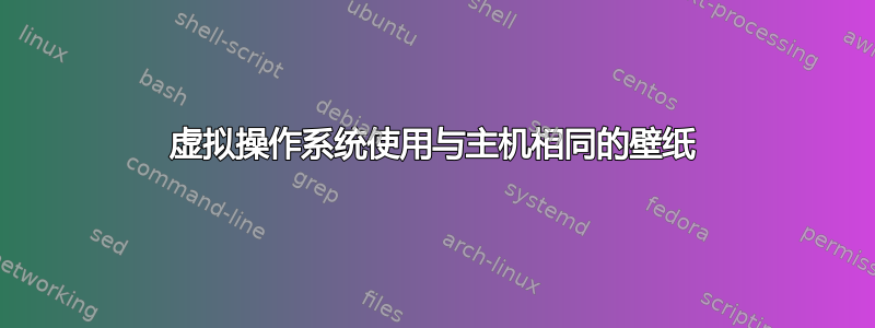 虚拟操作系统使用与主机相同的壁纸