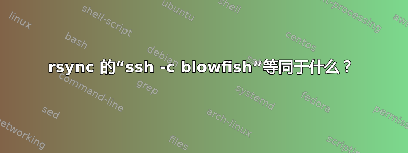 rsync 的“ssh -c blowfish”等同于什么？