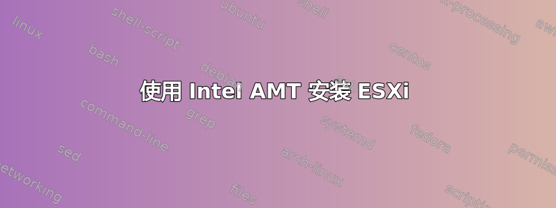 使用 Intel AMT 安装 ESXi