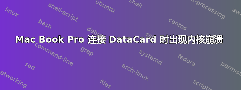 Mac Book Pro 连接 DataCard 时出现内核崩溃