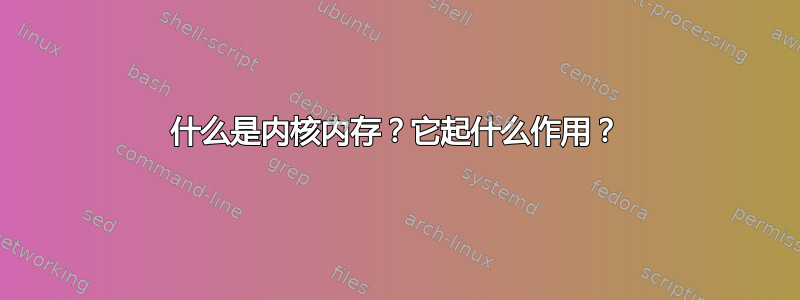 什么是内核内存？它起什么作用？