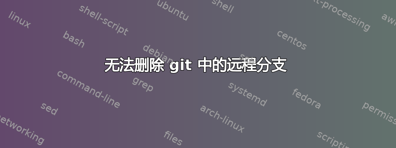 无法删除 git 中的远程分支