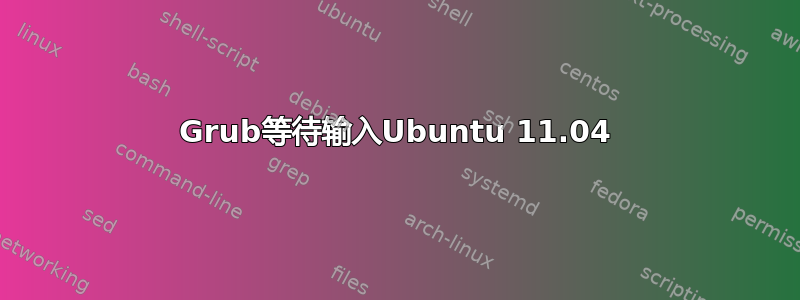 Grub等待输入Ubuntu 11.04