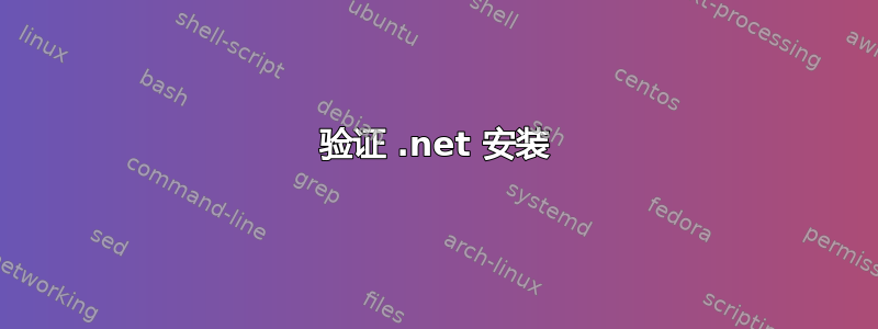 验证 .net 安装