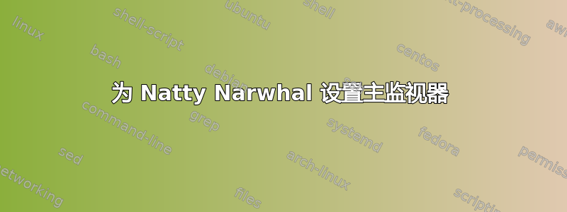 为 Natty Narwhal 设置主监视器