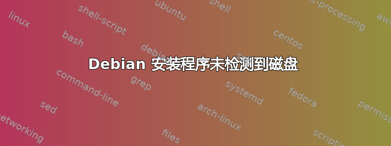 Debian 安装程序未检测到磁盘