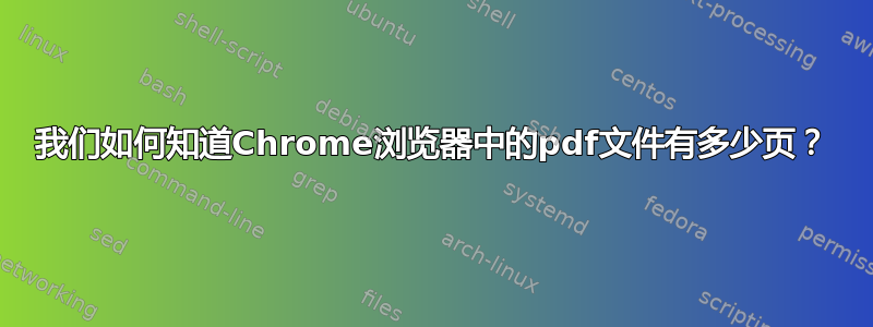 我们如何知道Chrome浏览器中的pdf文件有多少页？