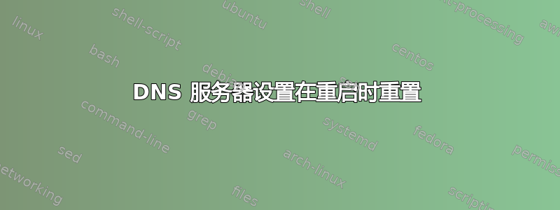 DNS 服务器设置在重启时重置