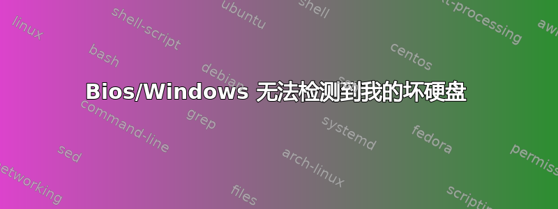 Bios/Windows 无法检测到我的坏硬盘