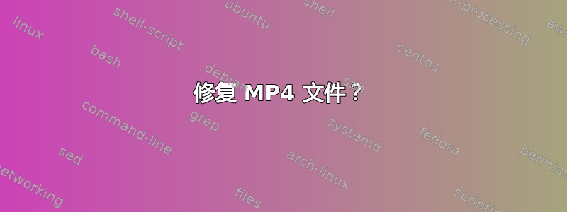 修复 MP4 文件？