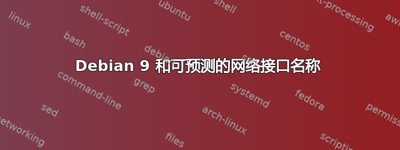 Debian 9 和可预测的网络接口名称