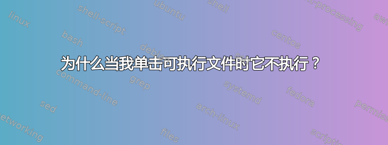 为什么当我单击可执行文件时它不执行？