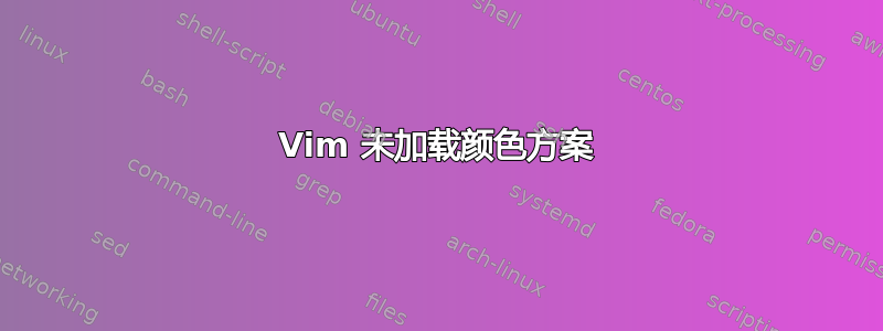 Vim 未加载颜色方案