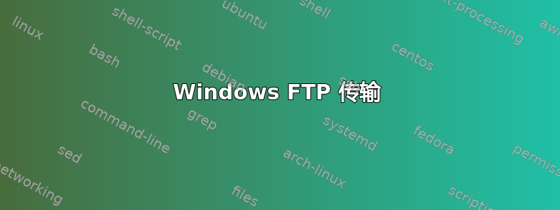 Windows FTP 传输