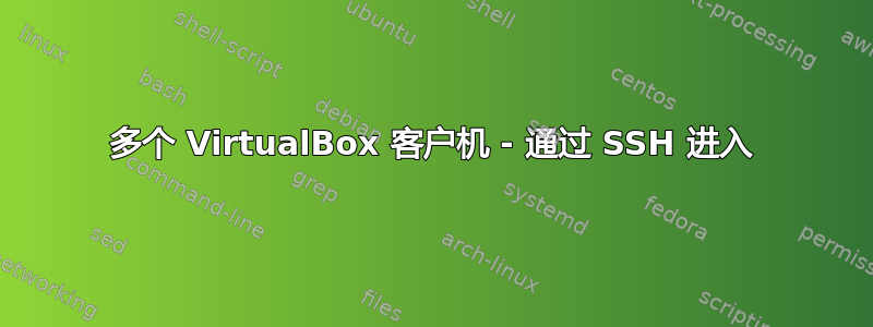 多个 VirtualBox 客户机 - 通过 SSH 进入