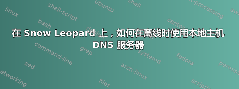 在 Snow Leopard 上，如何在离线时使用本地主机 DNS 服务器