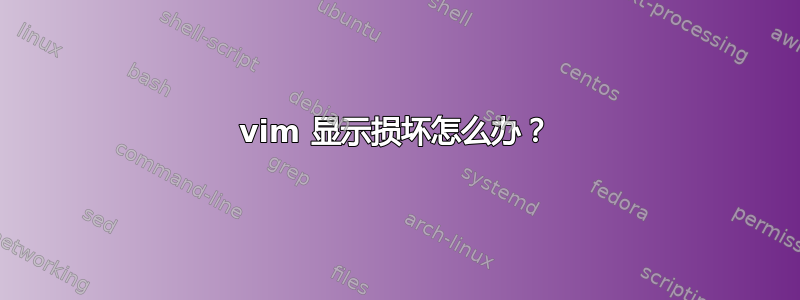 vim 显示损坏怎么办？