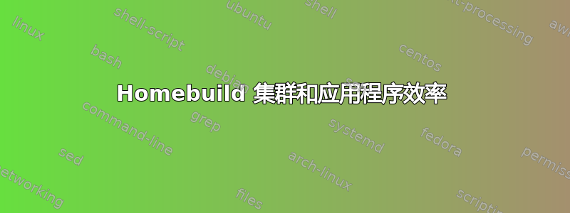 Homebuild 集群和应用程序效率