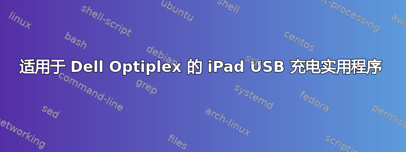 适用于 Dell Optiplex 的 iPad USB 充电实用程序