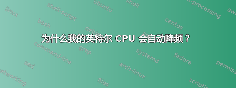 为什么我的英特尔 CPU 会自动降频？