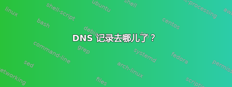 DNS 记录去哪儿了？