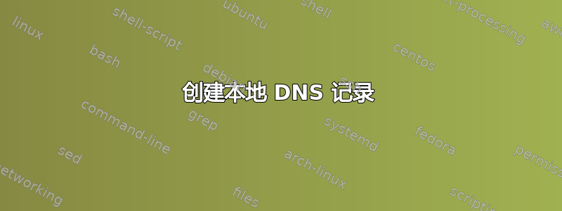 创建本地 DNS 记录