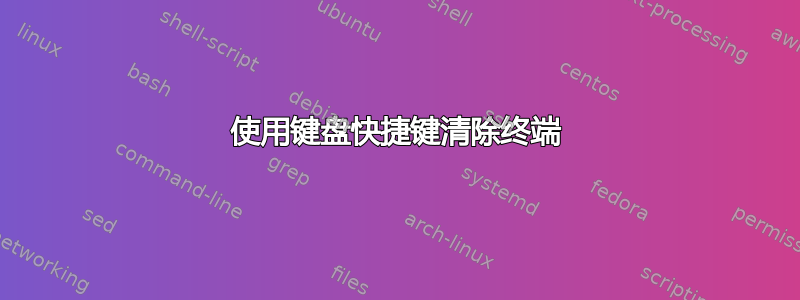 使用键盘快捷键清除终端