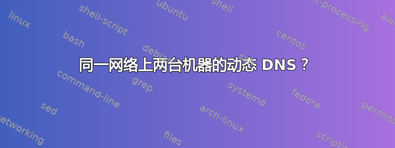 同一网络上两台机器的动态 DNS？