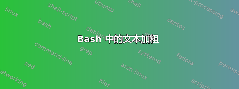 Bash 中的文本加粗