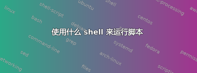 使用什么 shell 来运行脚本