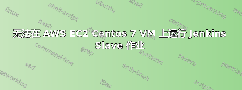 无法在 AWS EC2 Centos 7 VM 上运行 Jenkins Slave 作业