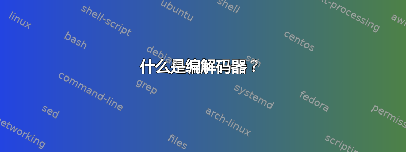 什么是编解码器？