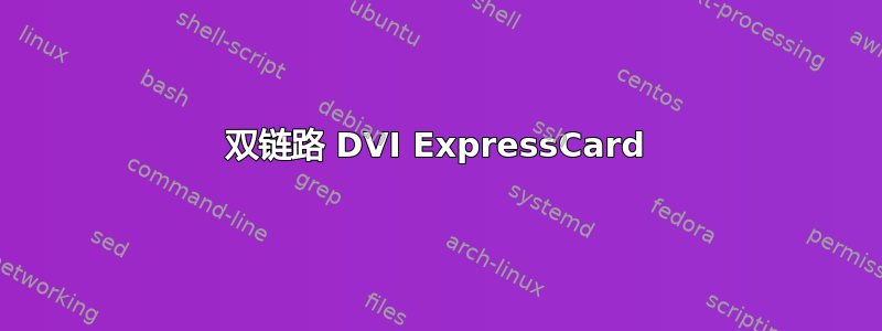 双链路 DVI ExpressCard