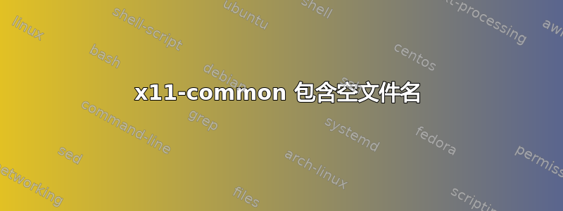 x11-common 包含空文件名