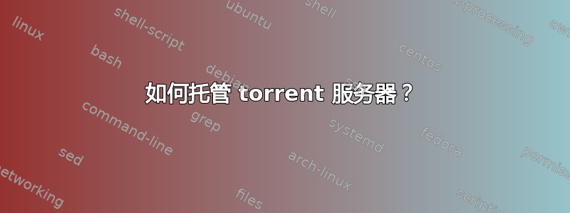 如何托管 torrent 服务器？