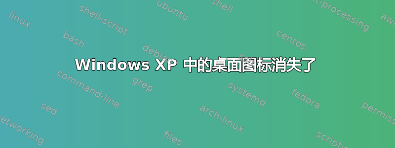 Windows XP 中的桌面图标消失了