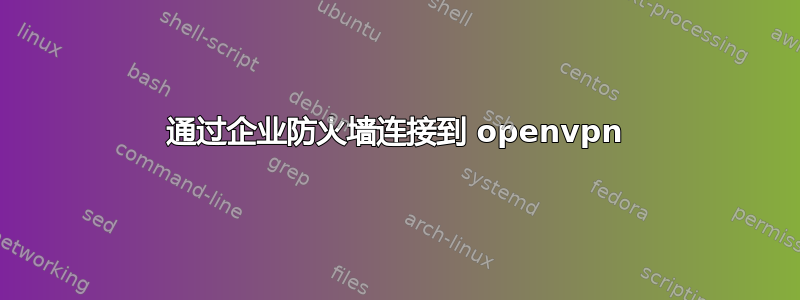 通过企业防火墙连接到 openvpn