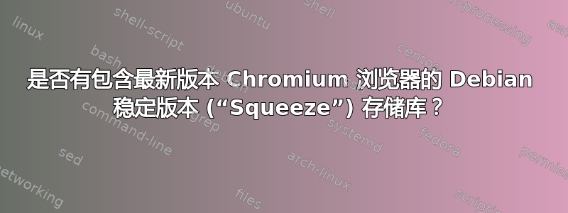 是否有包含最新版本 Chromium 浏览器的 Debian 稳定版本 (“Squeeze”) 存储库？